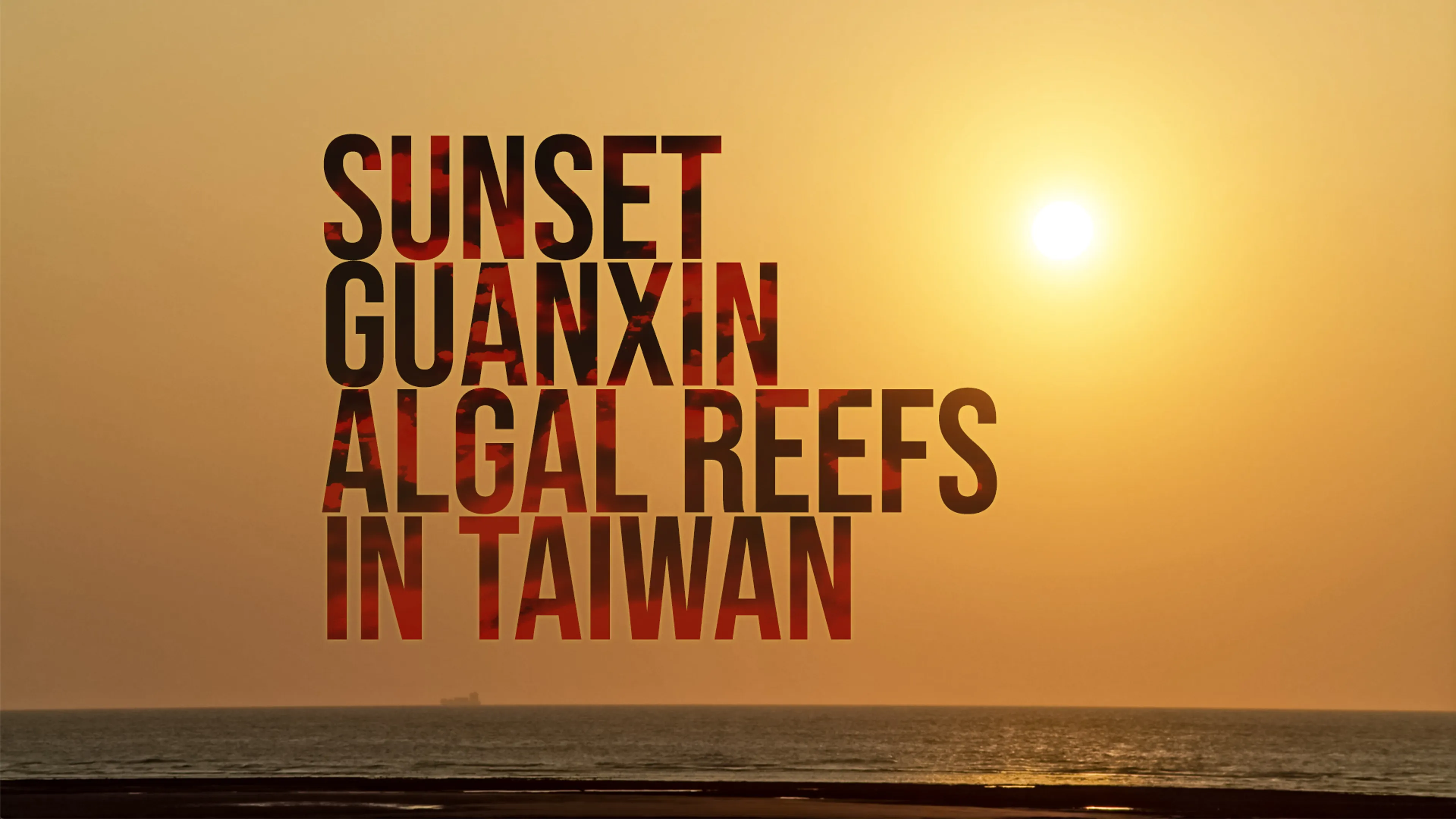 Sunset Guanxin Algal Reefs in Taiwan poster